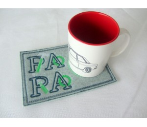 ITH Mug Rug - Papa Werkzeuge